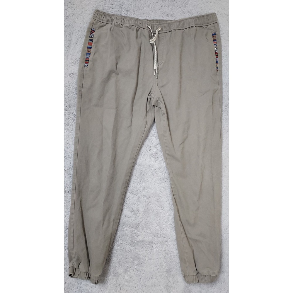Wowie Pants Mens XL Jogger Drawstring Elastic Waist Casual Gray Pockets Stretch